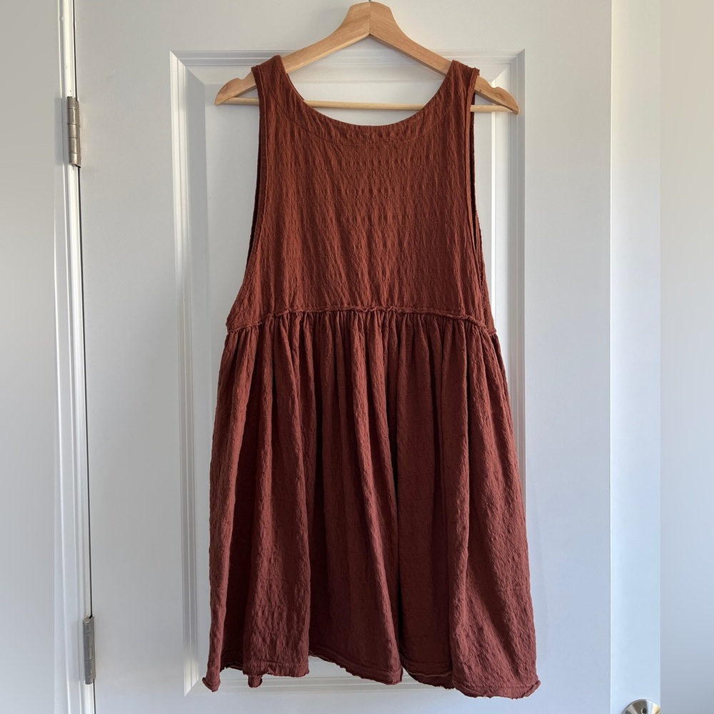 Free People I’m Still Obsessed Sleeveless Mini Dress in Nutmeg